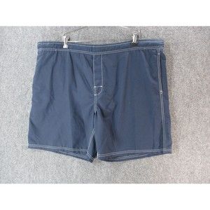 Trader Bay Swim Shorts Mens XLarge Blue Beach Pockets Drawstring Mesh Lined